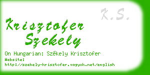 krisztofer szekely business card